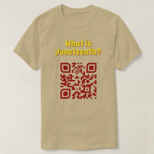 Vad är Juneteenth? QR-kod T-shirt