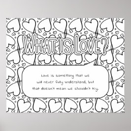 Vad är Kärlek Coloring Poster? Poster