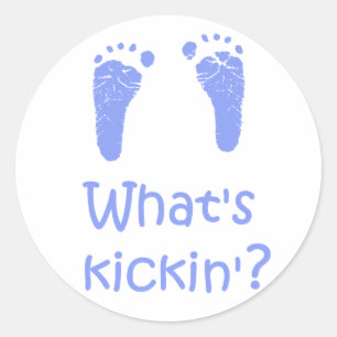 Vad är Kickin? Runt Klistermärke