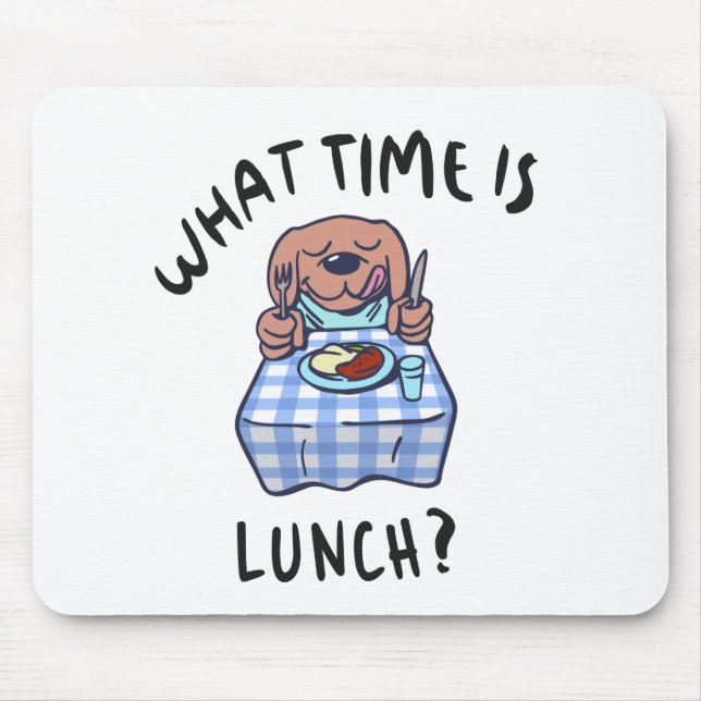 Vad är lunchtid musmatta (Framsidan)