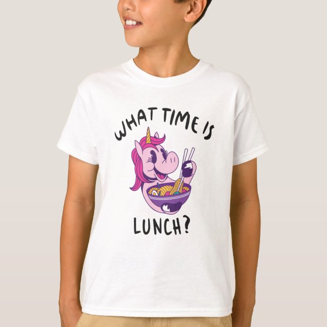 Vad är lunchtid t shirt (Framsida)