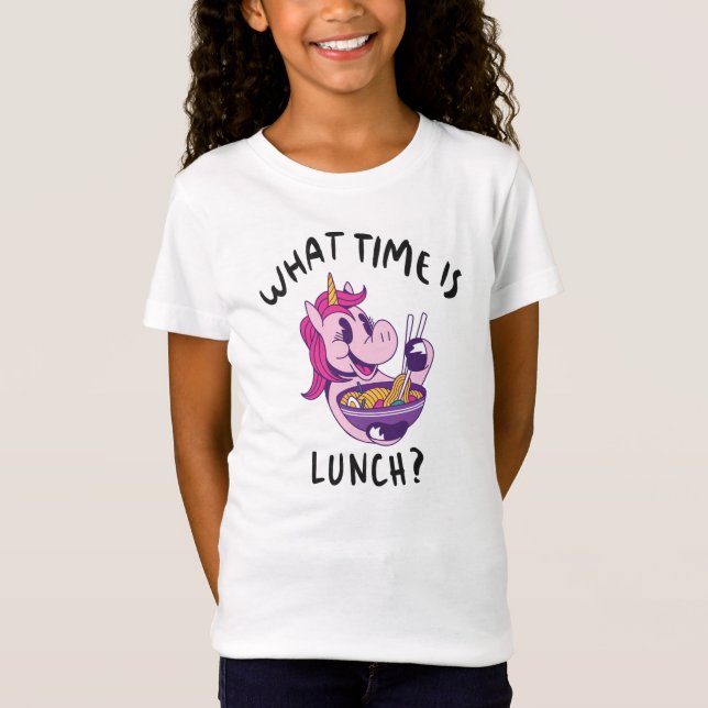 Vad är lunchtid t shirt (Framsida)