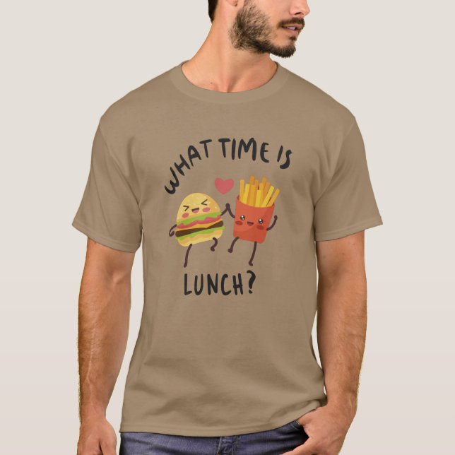 Vad är lunchtid t shirt (Framsida)