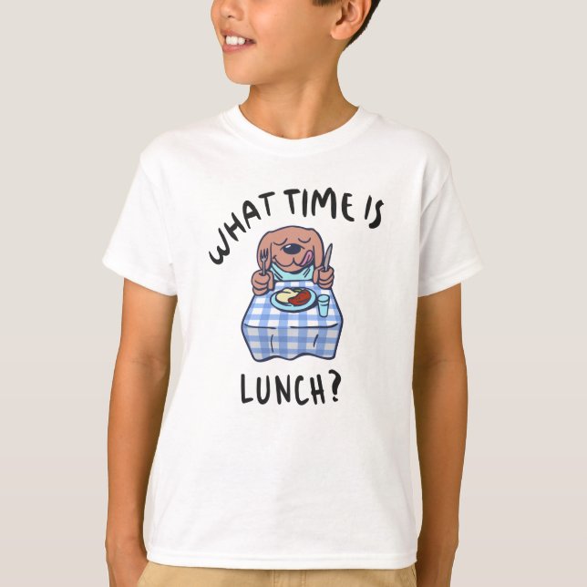 Vad är lunchtid t shirt (Framsida)