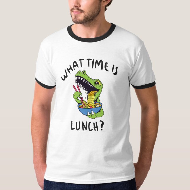 Vad är lunchtid t shirt (Framsida)