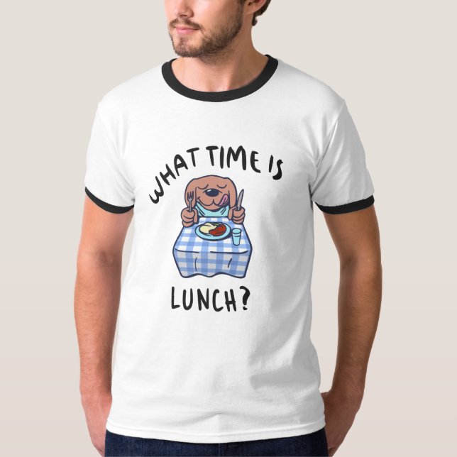 Vad är lunchtid t shirt (Framsida)
