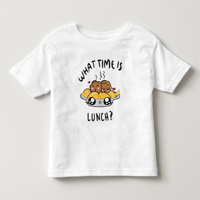 Vad är lunchtid t shirt (Framsida)