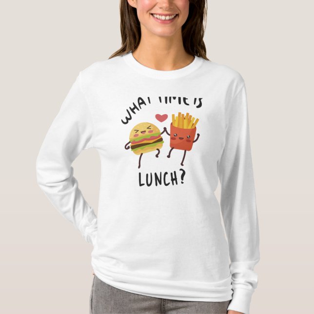 Vad är lunchtid t shirt (Framsida)