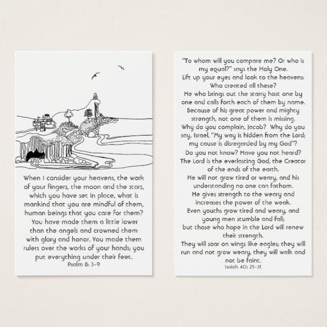 Vad är man som du tänker på? visitkort (Framsida & baksida)