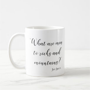 Vad är manar till sten och berg Jane Austen? Kaffemugg