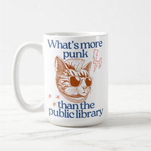 Vad är mer straffbart än bibliotek? kaffemugg