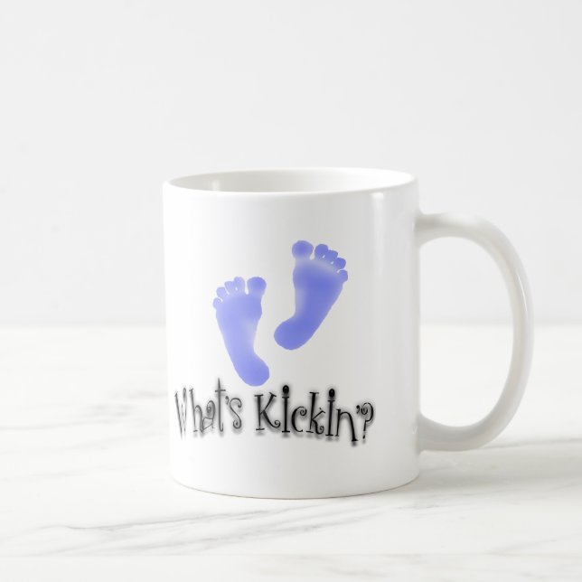 Vad är muggen för Kickin'?babymeddelandet Kaffemugg (Höger)