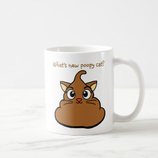 Vad är New Poopy Cat? Kaffemugg