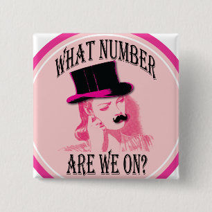 vad är numrerar vi på? Mustasch och top hat Knapp