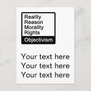 Vad är Objektivism? postkort Vykort