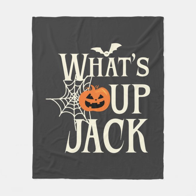 Vad är på gång Jack Halloween Fleecefilt (Framsidan)