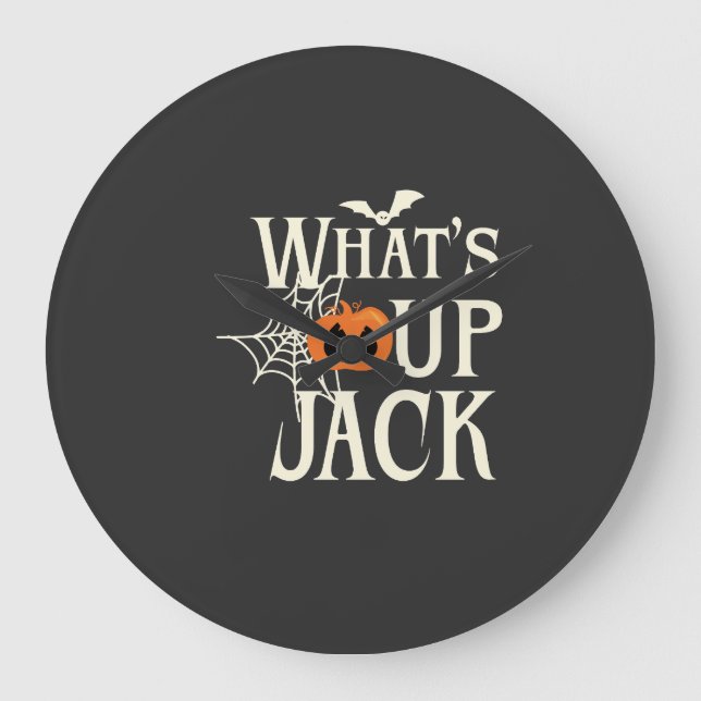 Vad är på gång Jack Halloween Stor Klocka (Framsida)
