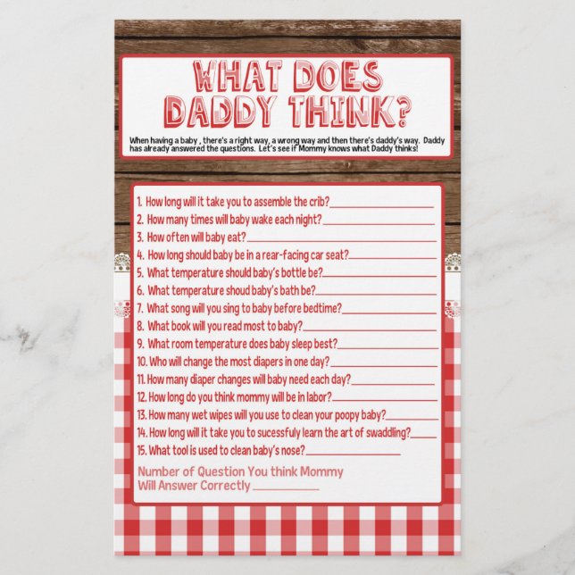 Vad är pappa Tänka - Red Baby Q (Framsida)