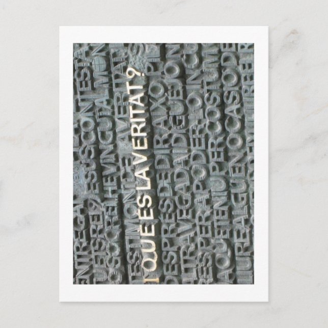 Vad är sanningen? - Que es la Vertat? Vykort (Framsida)