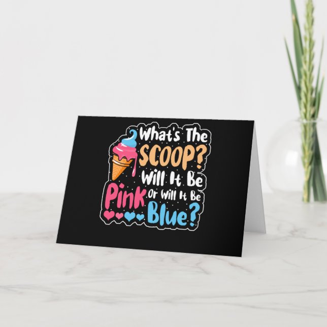 Vad är Scoop Gender Reveal Ice Cream Baby? Kort (Framsida)