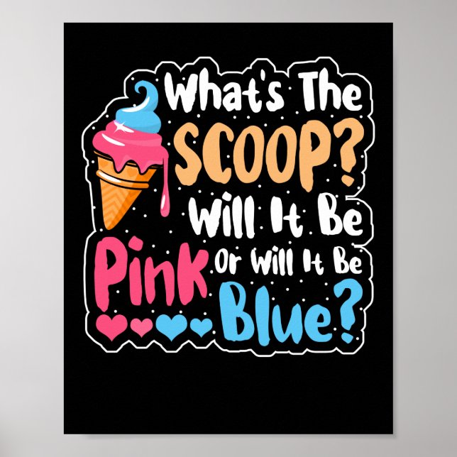 Vad är Scoop Gender Reveal Ice Cream Baby? Poster (Framsidan)