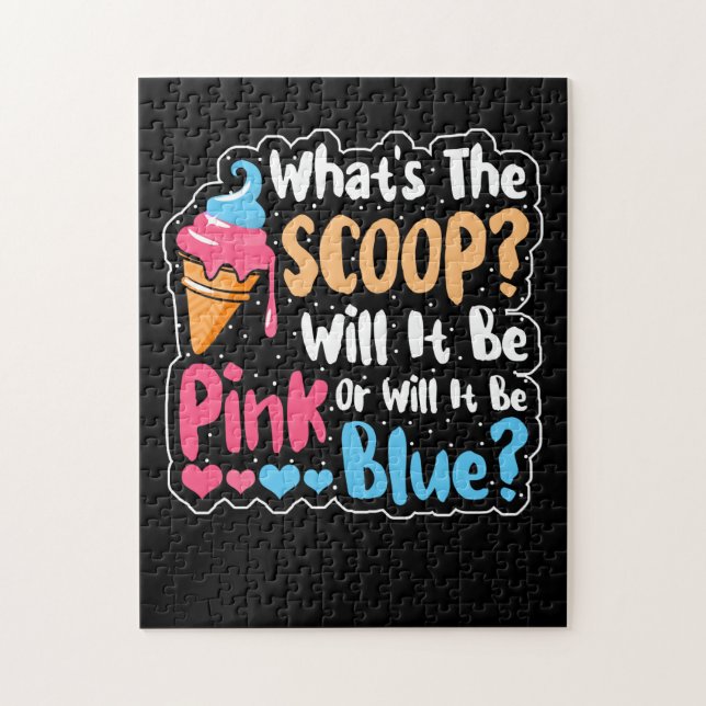 Vad är Scoop Gender Reveal Ice Cream Baby? Pussel (Vertikal)