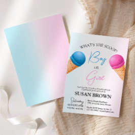 Vad är Scoop Gender Reveal Ice Cream? Inbjudningar