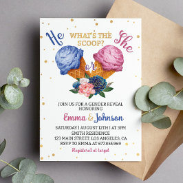 Vad är Scoop Ice Cream Gender Reveal Party? Inbjudningar