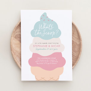 Vad är Scoop Ice Cream Gender Reveal Party? Inbjudningar