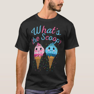 Vad är Scoop Ice Cream Gender Reveal Rosa Blue T Shirt