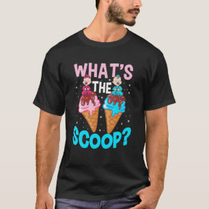 Vad är Scoop Ice Cream Rosa Blue Gender Reveal? T Shirt