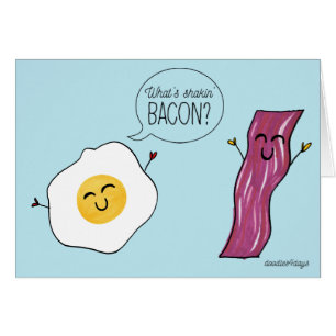 Vad är Shakin bacon Hälsningskort