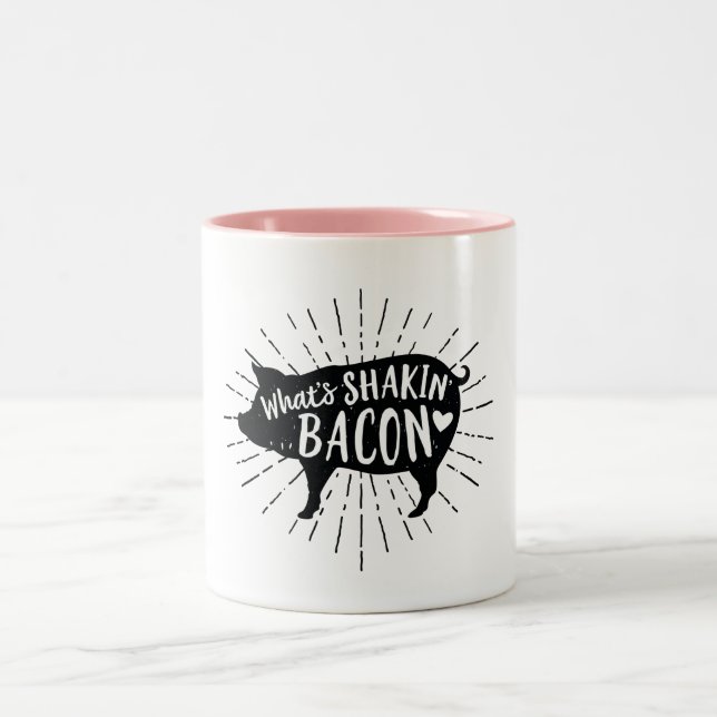 Vad är Shakin baconroligt Två-Tonad Mugg (Center)