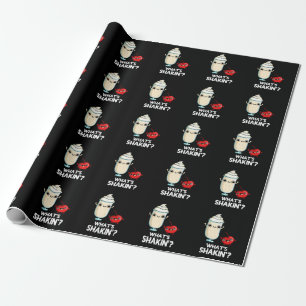 Vad är Shakin Funny Cherry Milkshake Pun Mörk BG Presentpapper