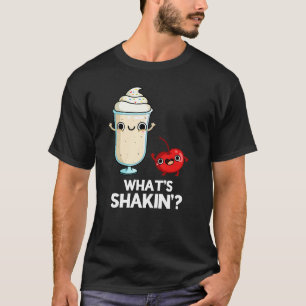Vad är Shakin Funny Cherry Milkshake Pun Mörk BG T Shirt