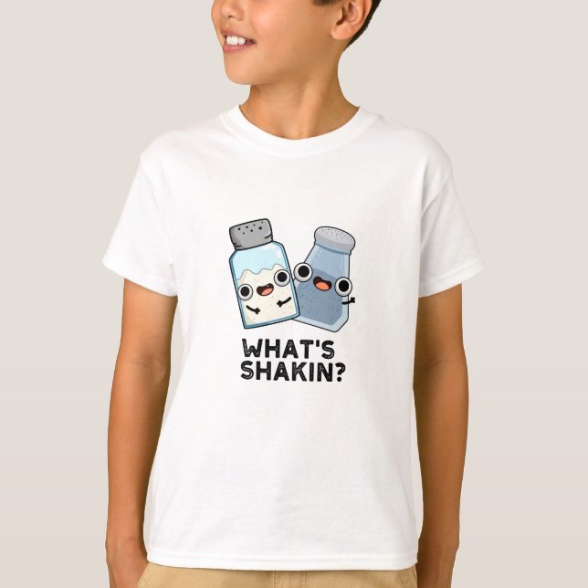Vad är Shakin Funny Salt och Pepper Shaker Pun T Shirt (Framsida)