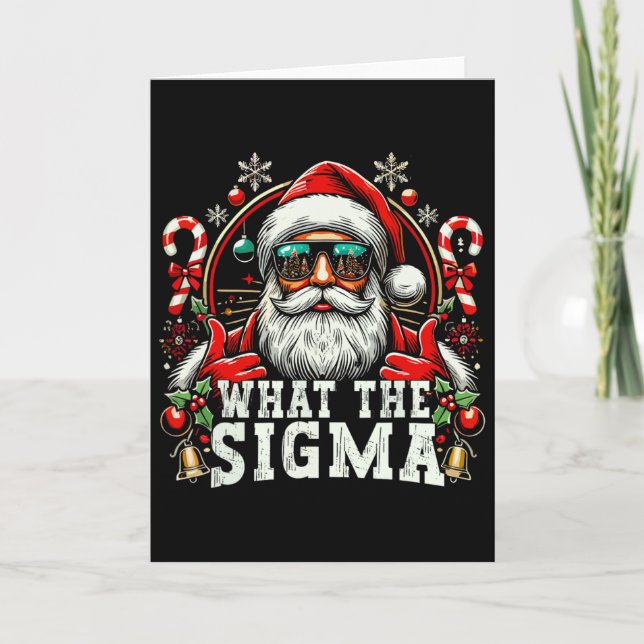 Vad är Sigma Tomte Roligt Jul Meme Xmas Riz Kort (Framsida)