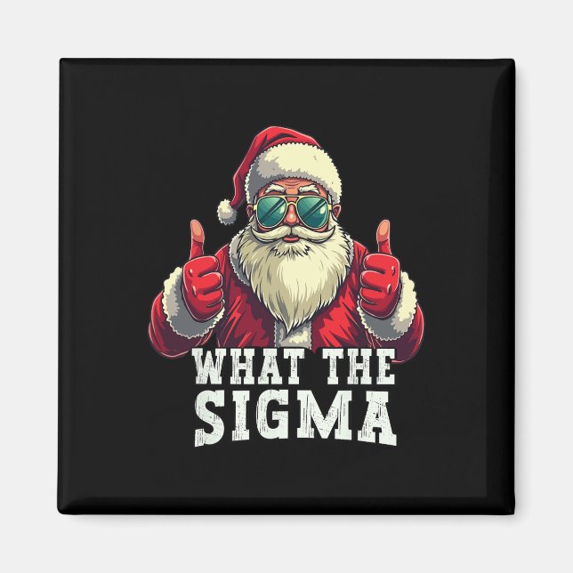Vad är Sigma Tomte Roligt Jul Meme Xmas Riz Magnet (Framsidan)