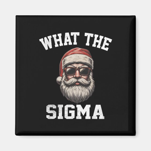 Vad är Sigma Tomte Roligt Jul Meme Xmas Riz Magnet (Framsidan)
