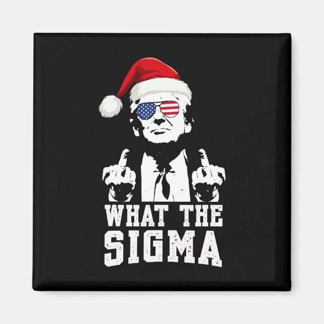 Vad är Sigma Trump Santa Funny-julet Xm? Magnet (Framsidan)