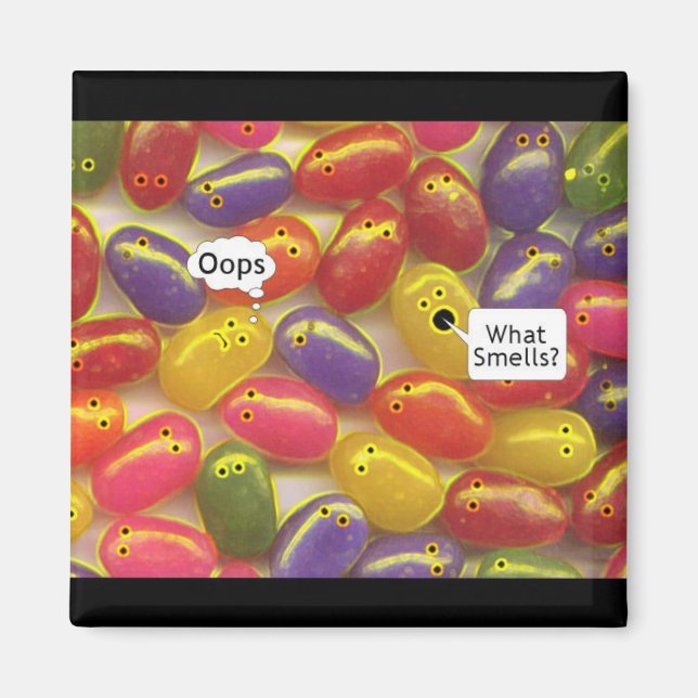 Vad är Smell? Jelly Beans Magnet (Framsidan)