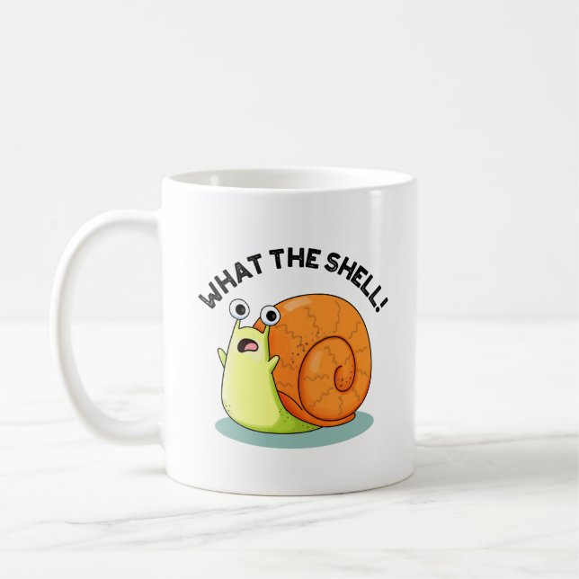 Vad är Snäckan Funny Snigel Pun? Kaffemugg (Vänster)