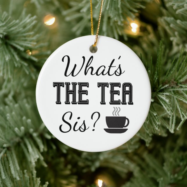 Vad är Tea Syrran? Keramisk prydnadsföremål Julgransprydnad Keramik (Träd)