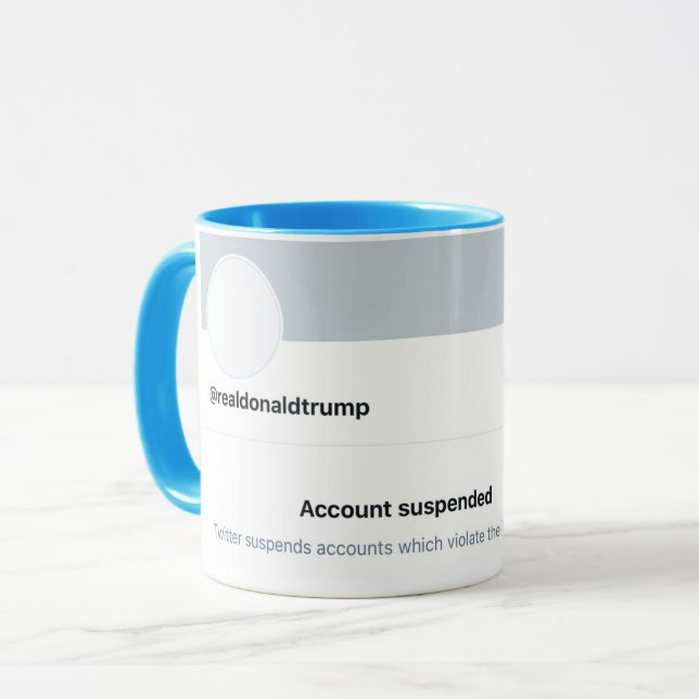 Vad är Tea? Trump förbjuden från Twitter Mugg (Framsida vänster)