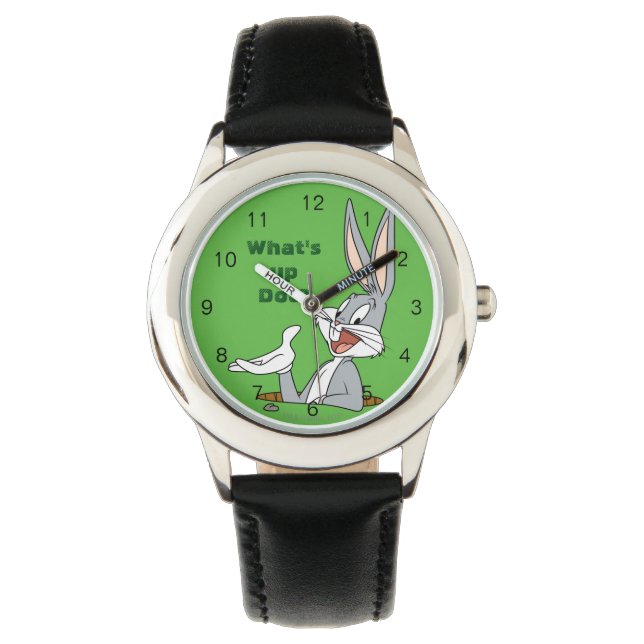 VAD ÄR UP DOC?™ KRYP BUNNY™ Rabbit Hål Armbandsur (Framsida)