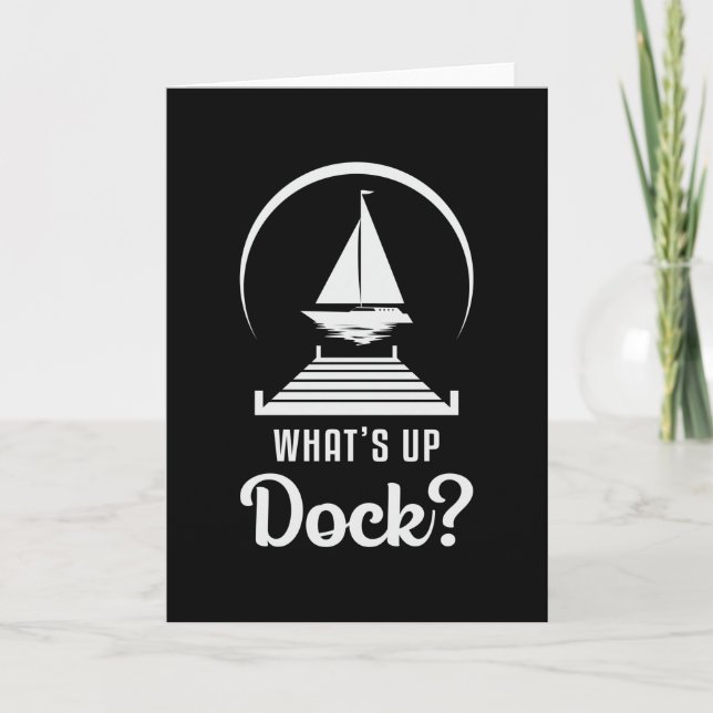Vad är upp Dock Boat vid segling Sailboat-sans? Kort (Framsida)