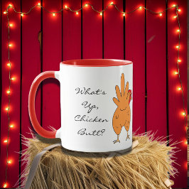 Vad är upp-knapp för kyckling | Funny Humor Mugg