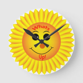 Vad är upp! rund klocka