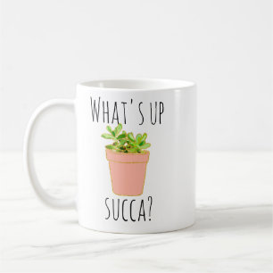 Vad är Upp Succa Sukkulenter Kaktus Sydväst Humor Kaffemugg