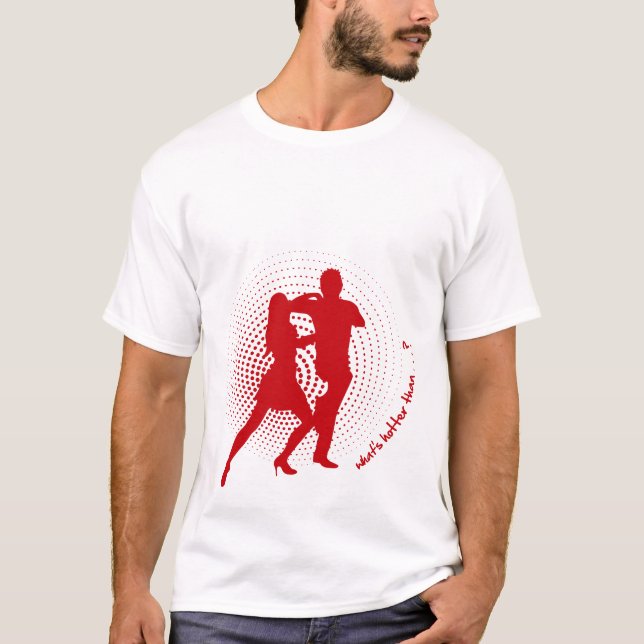 Vad är varmmare än salsa tee shirt (Framsida)